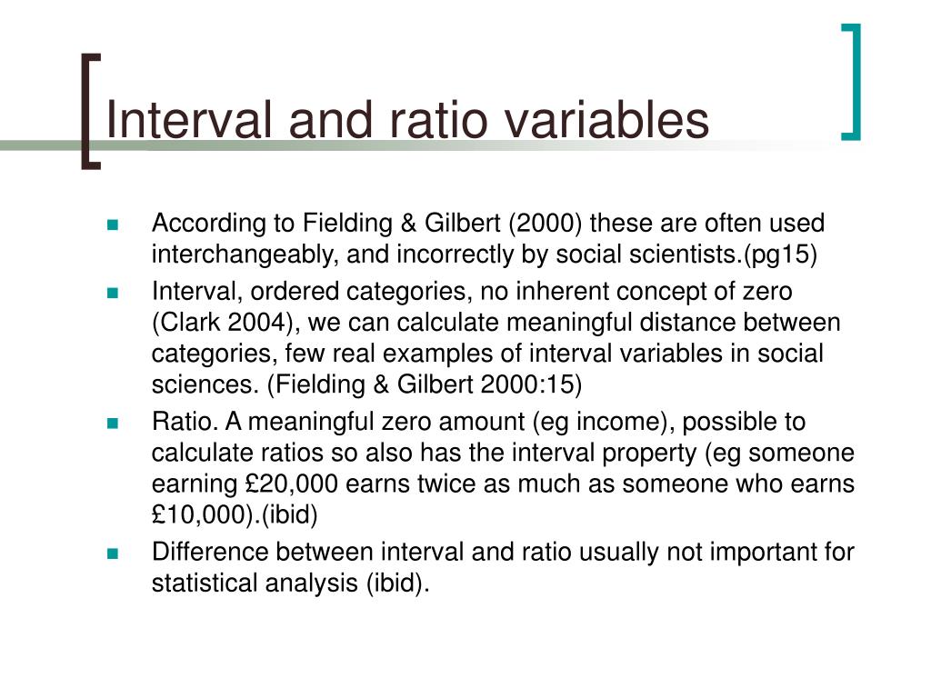 interval ratio data examples